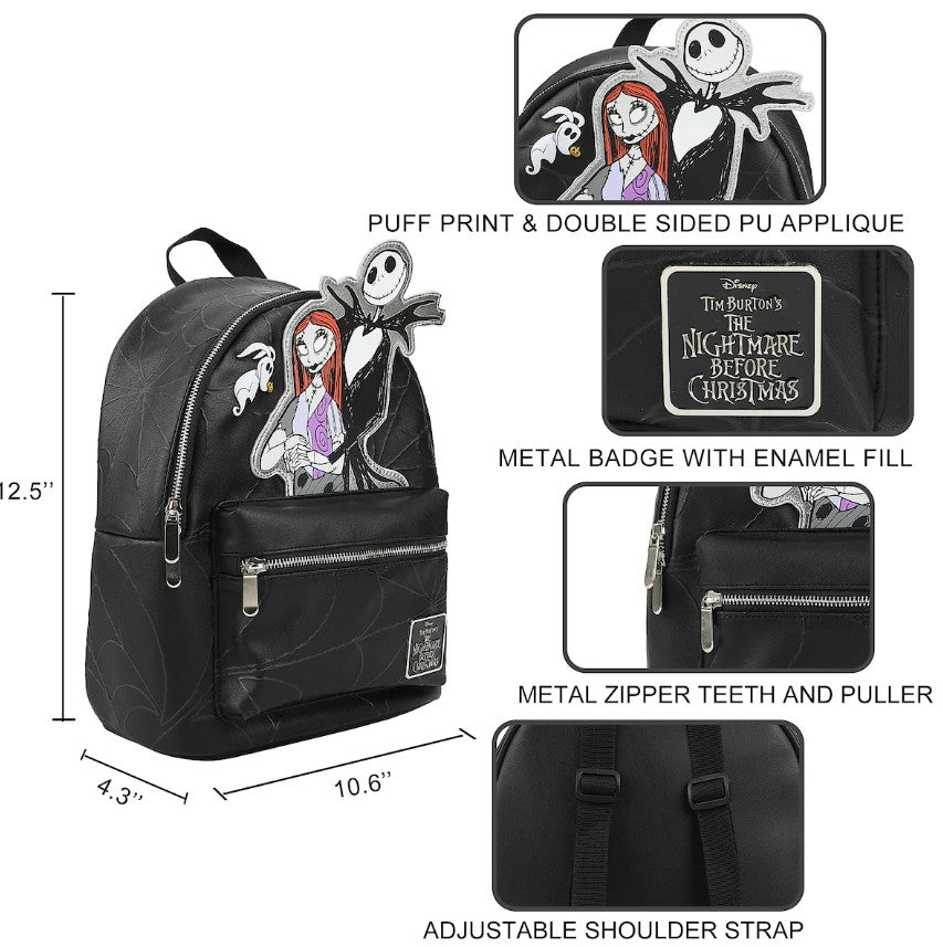 *PRE-ORDER* Bioworld Nightmare Before Christmas Jack and Sally Mini Backpack