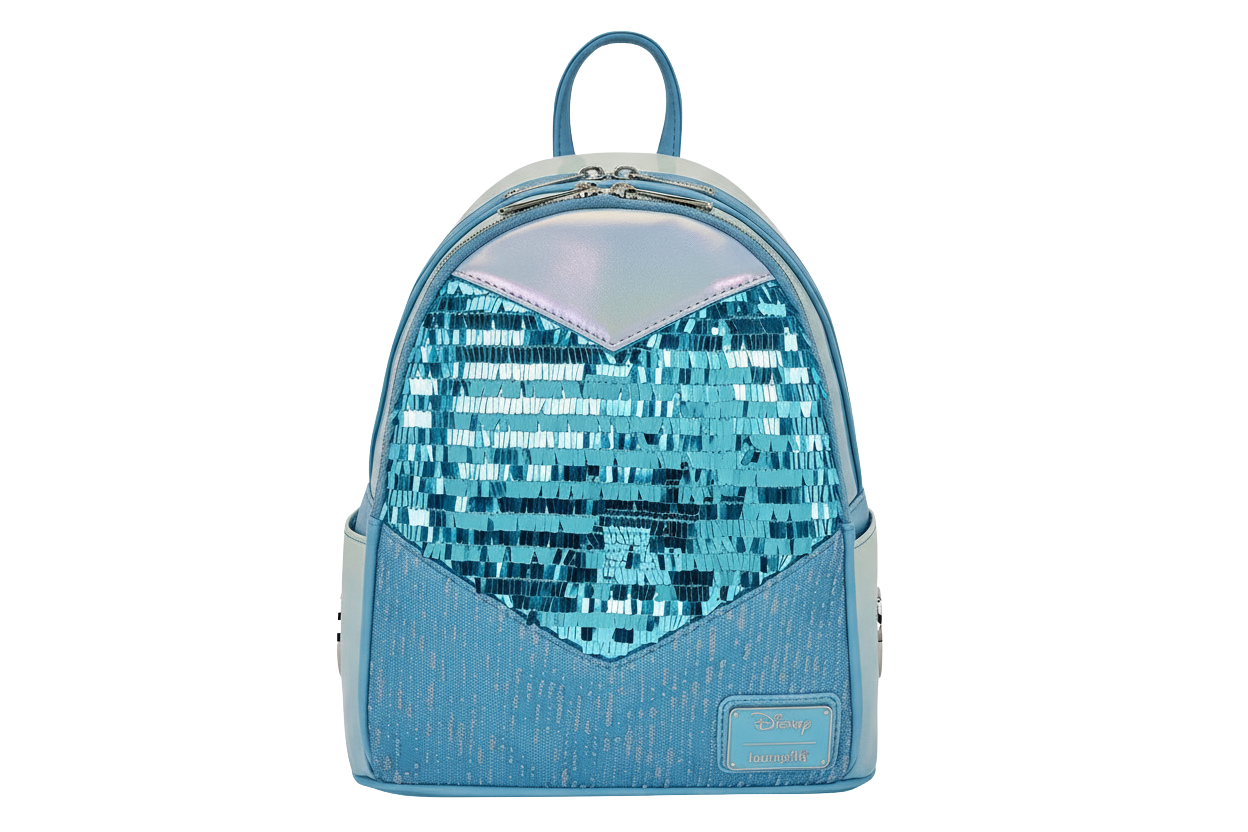 Loungefly Disney Frozen Elsa Glitter Sequin Cosplay Mini Backpack
