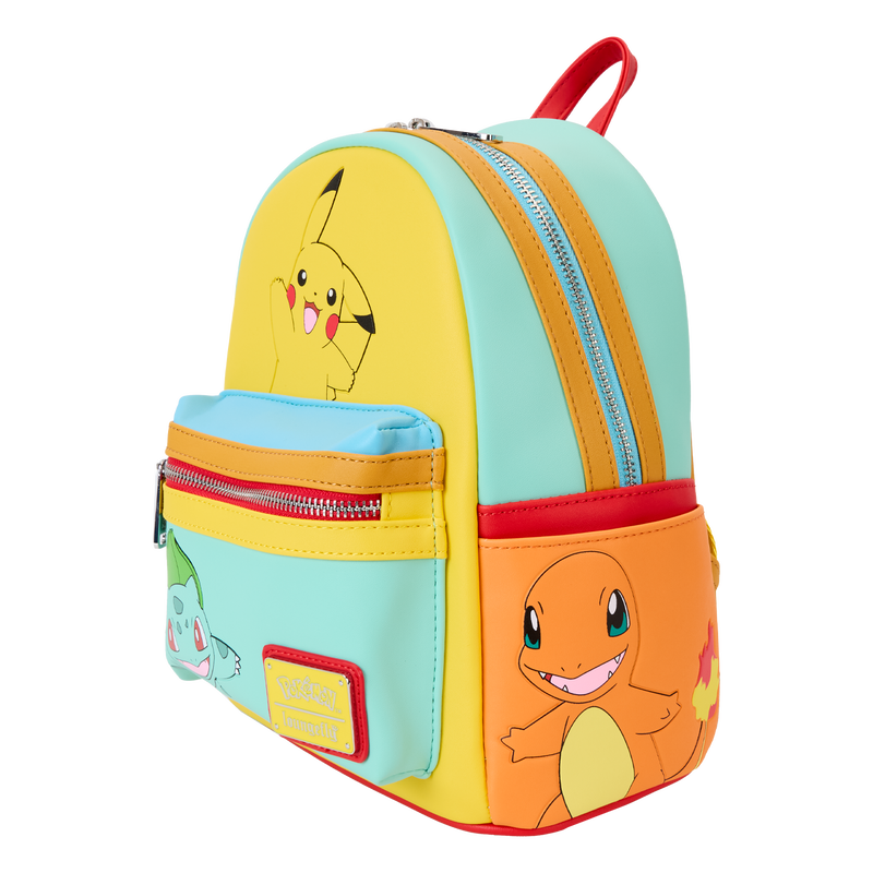 Loungefly Pokémon Color Block Starters Mini-Backpack