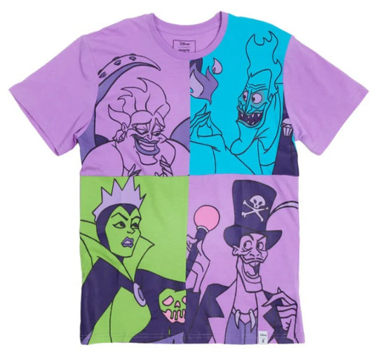 Loungefly Apparel Disney Villains Squares T-Shirt