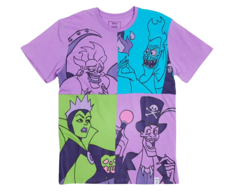 Loungefly Apparel Disney Villains Squares T-Shirt