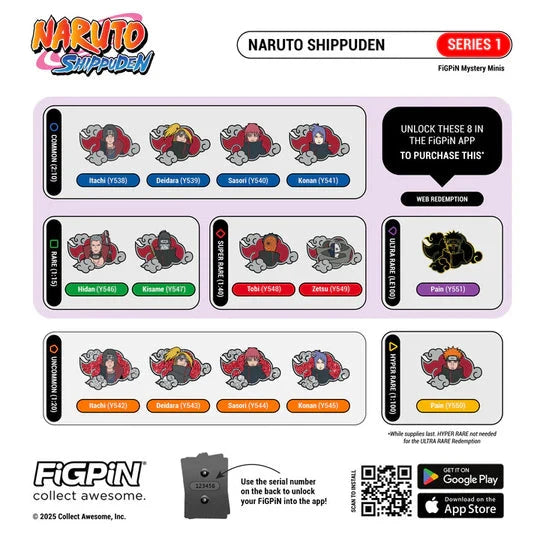 *PRE-ORDER* FiGPiN - Naruto Shippudden Mystery Series FiGPiN